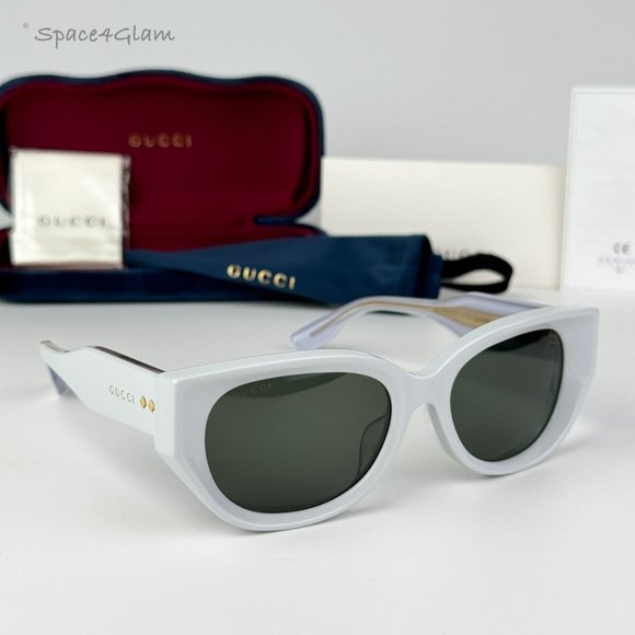 BRAND NEW Gucci GG1532SA 003 Grey Unisex Cat Eye Sunglasses GG 1532SA - Picture 3 of 9